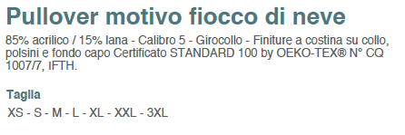 Maglione natalizio unisex girocollo con motivo "fiocco di neve''