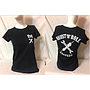 T-shirt nera da donna 'RRUST 'N' ROLL